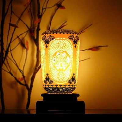 四款镂空雕花陶瓷台灯 中国的韵味